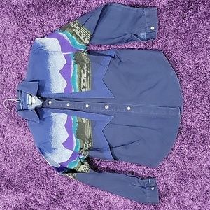 Vintage Cheyenne Outfitters Western Wrap around scenic graphic